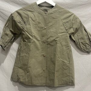 ECLAIR Olive Green Button-Up dress